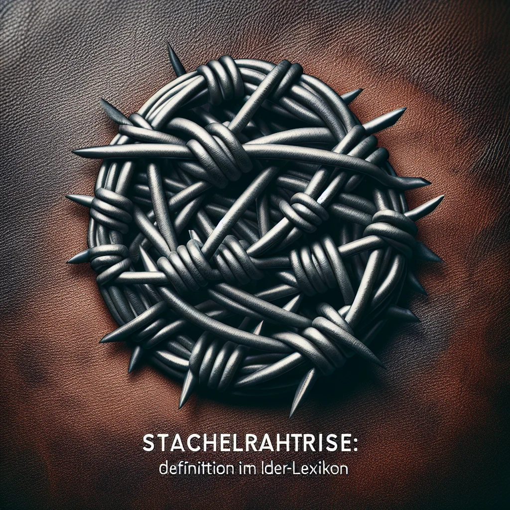 Visual representation of Stacheldrahtrisse: Definition im Leder-Lexikon
