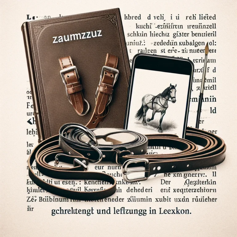 Visual representation of Zaumzeug: Geschirr zur Führung und Lenkung von Tieren im Lexikon